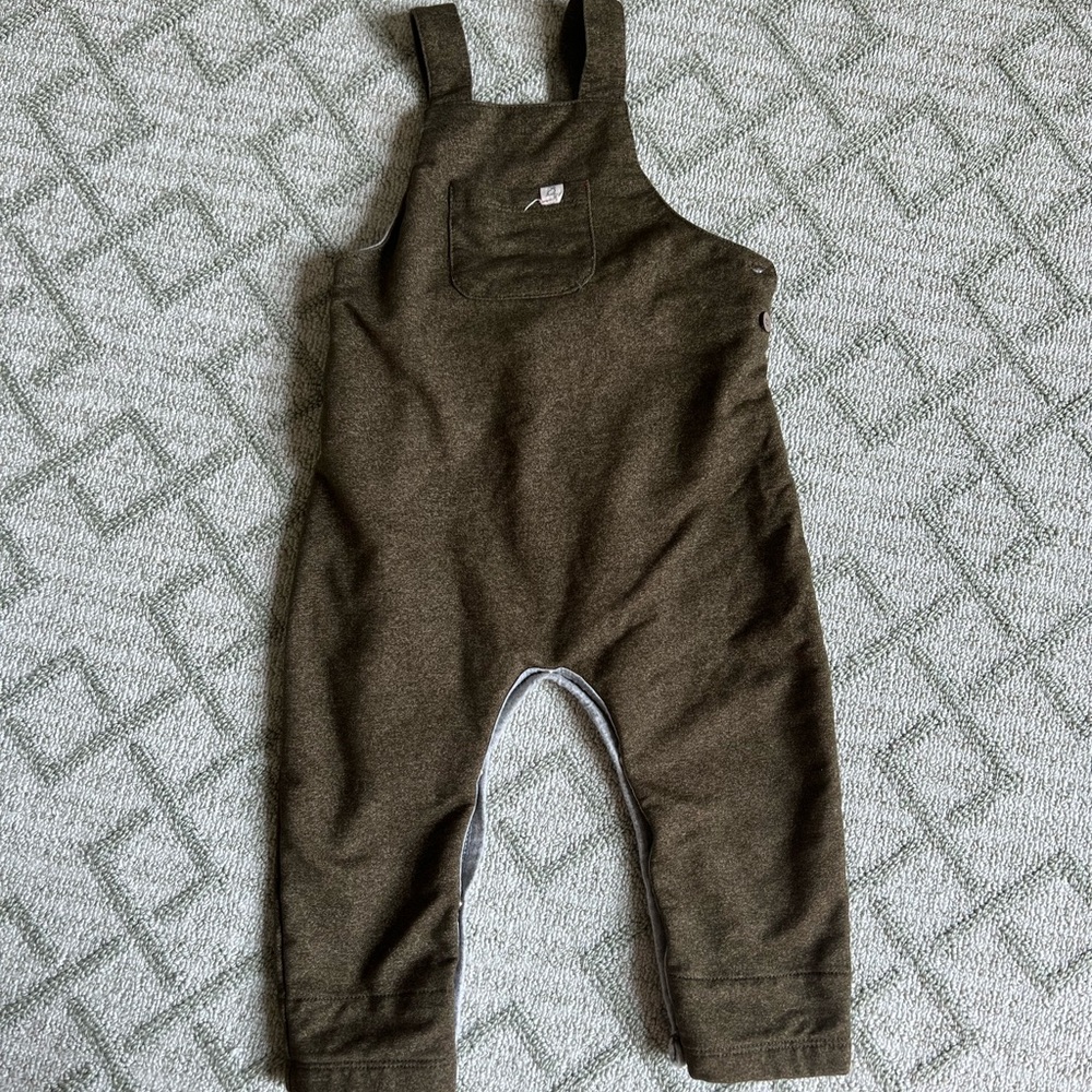 Barely worn, great condition boys Me&Henry jersey overalls in dark green 9-12m.